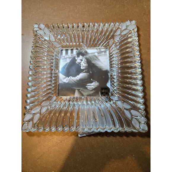 Mikasa Royale Satin 11" x 11" 5”x 5” Picture Frame Crystal Frame Made in Germany - Picture 1 of 6